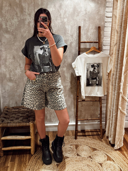 T-shirt c/estampagem frontal