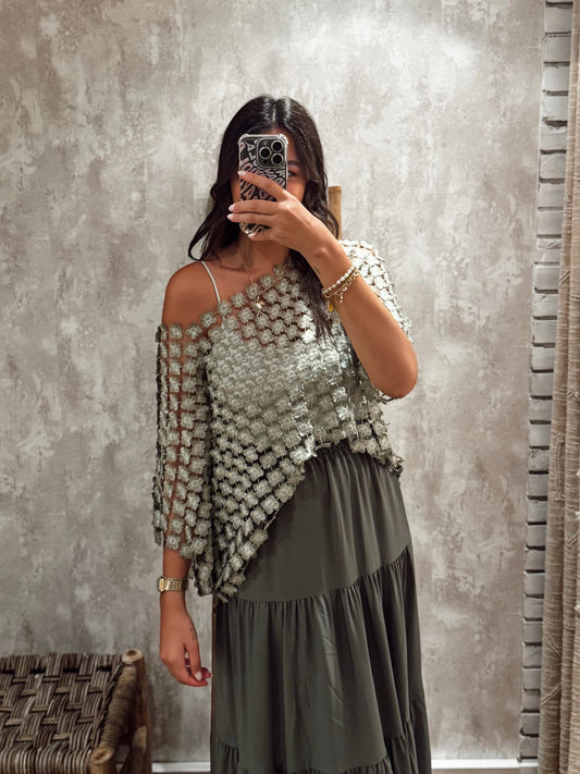 Blusa Rede Texturada- verde