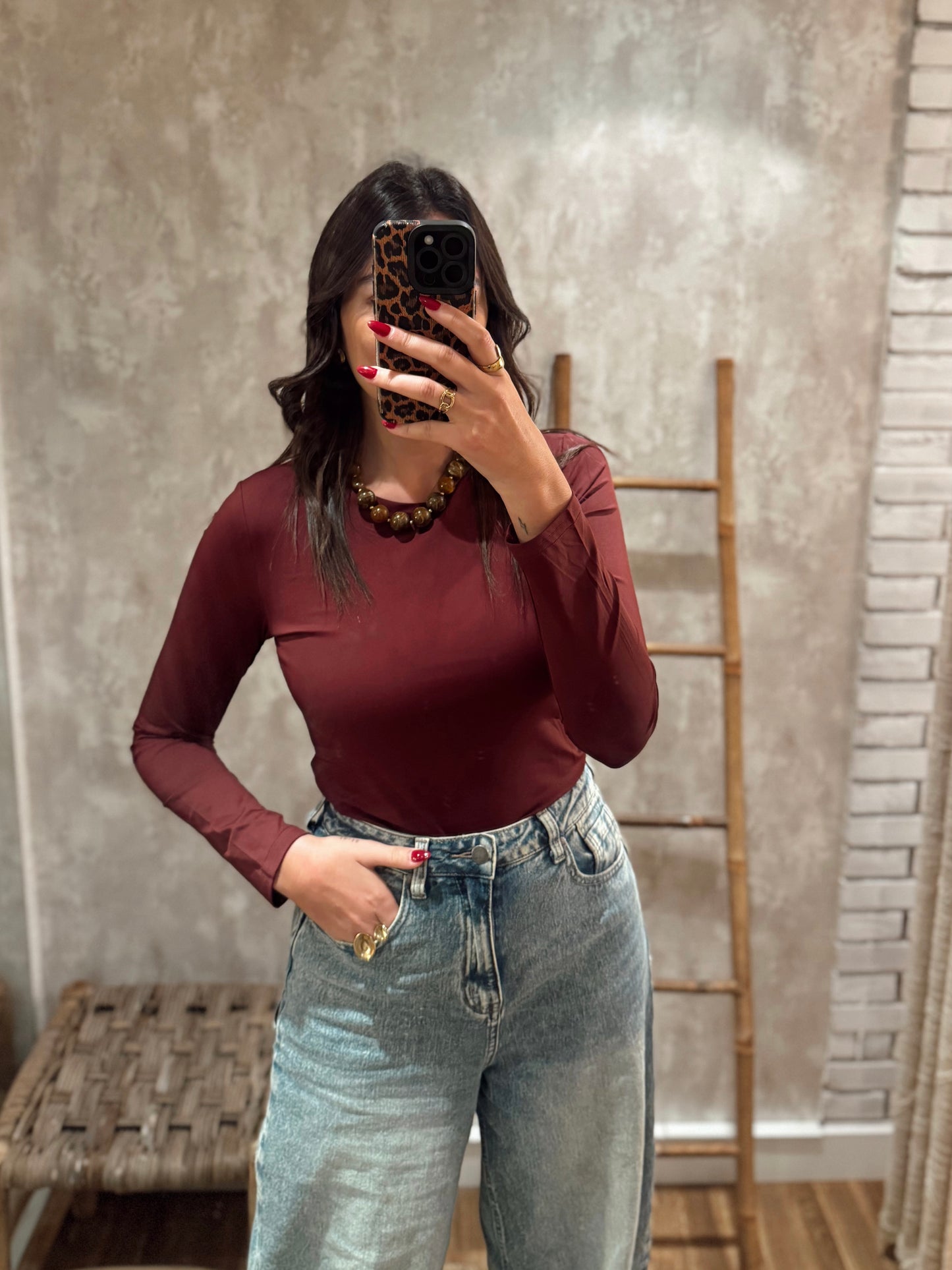 Body em licra c/decote redondo