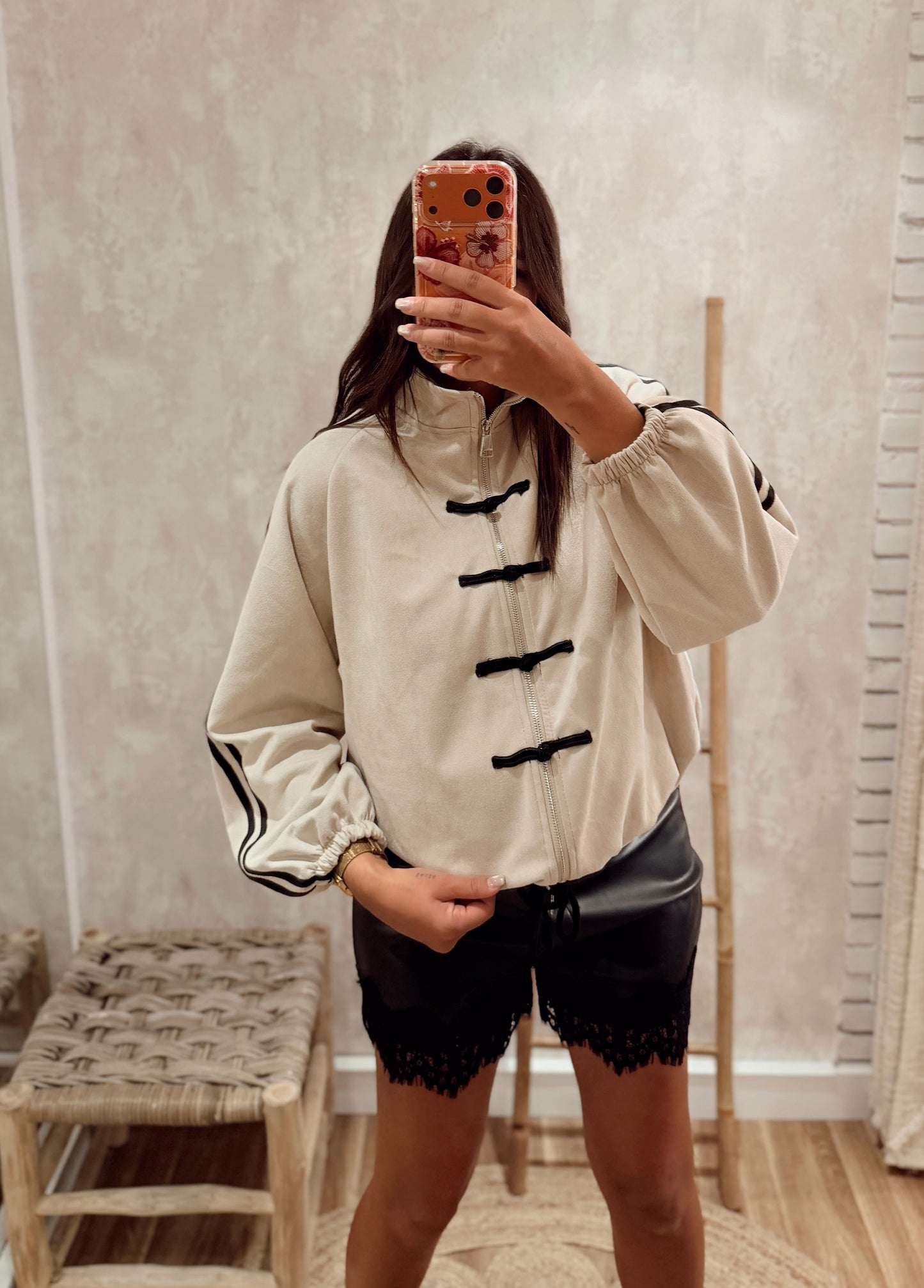 Bomber Efeito Camurça
