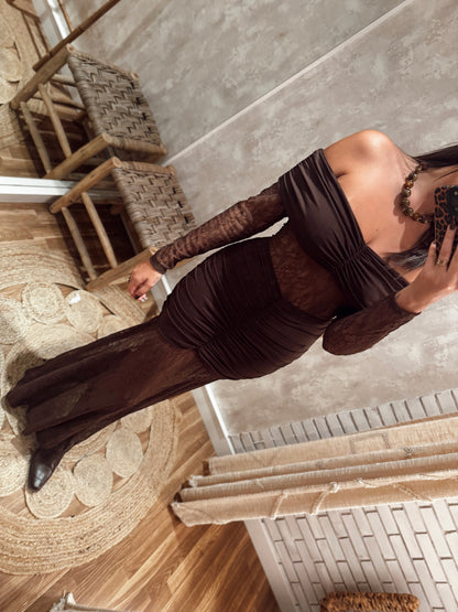 Vestido comprido c/renda