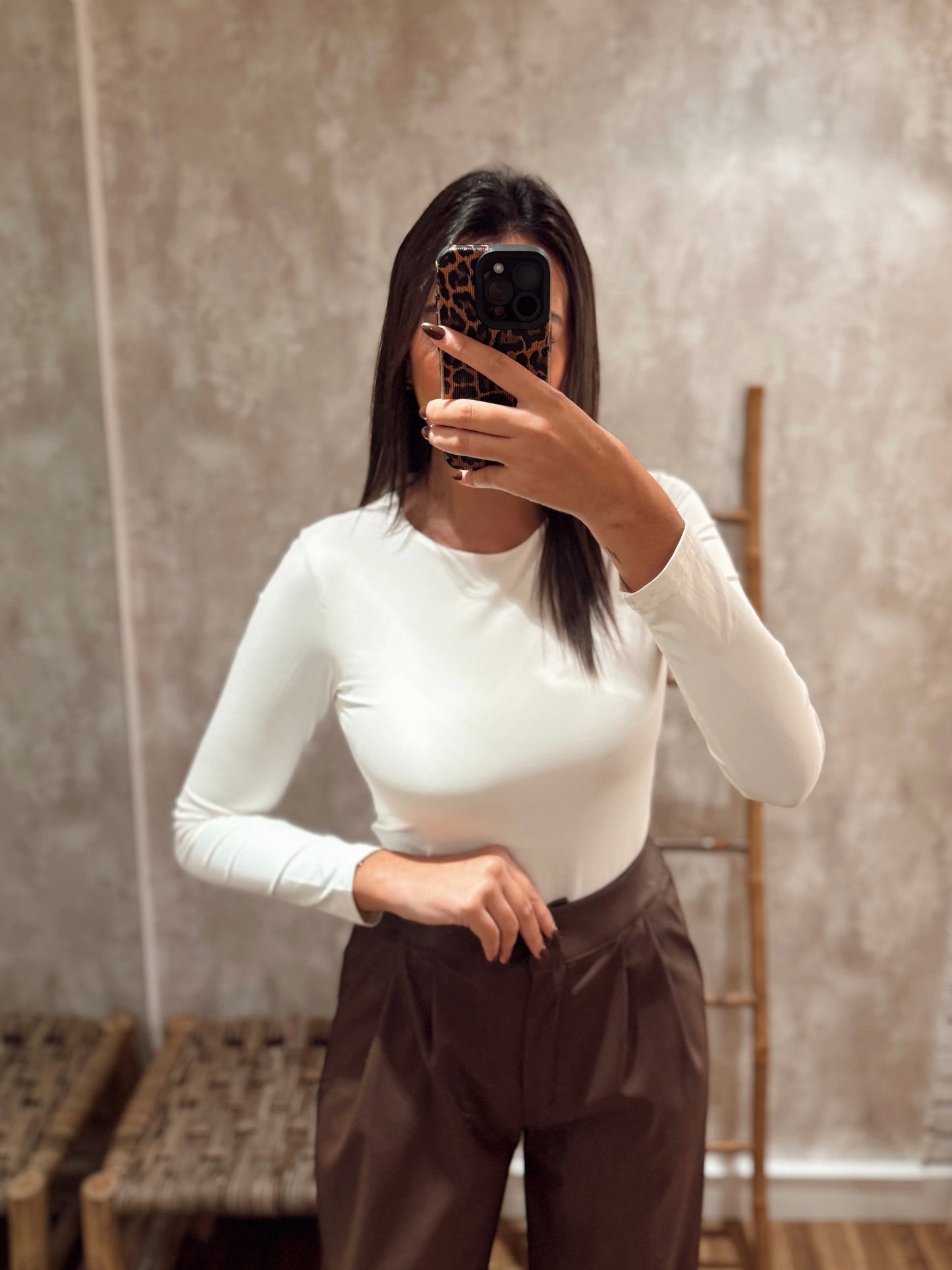 Body em licra c/decote redondo