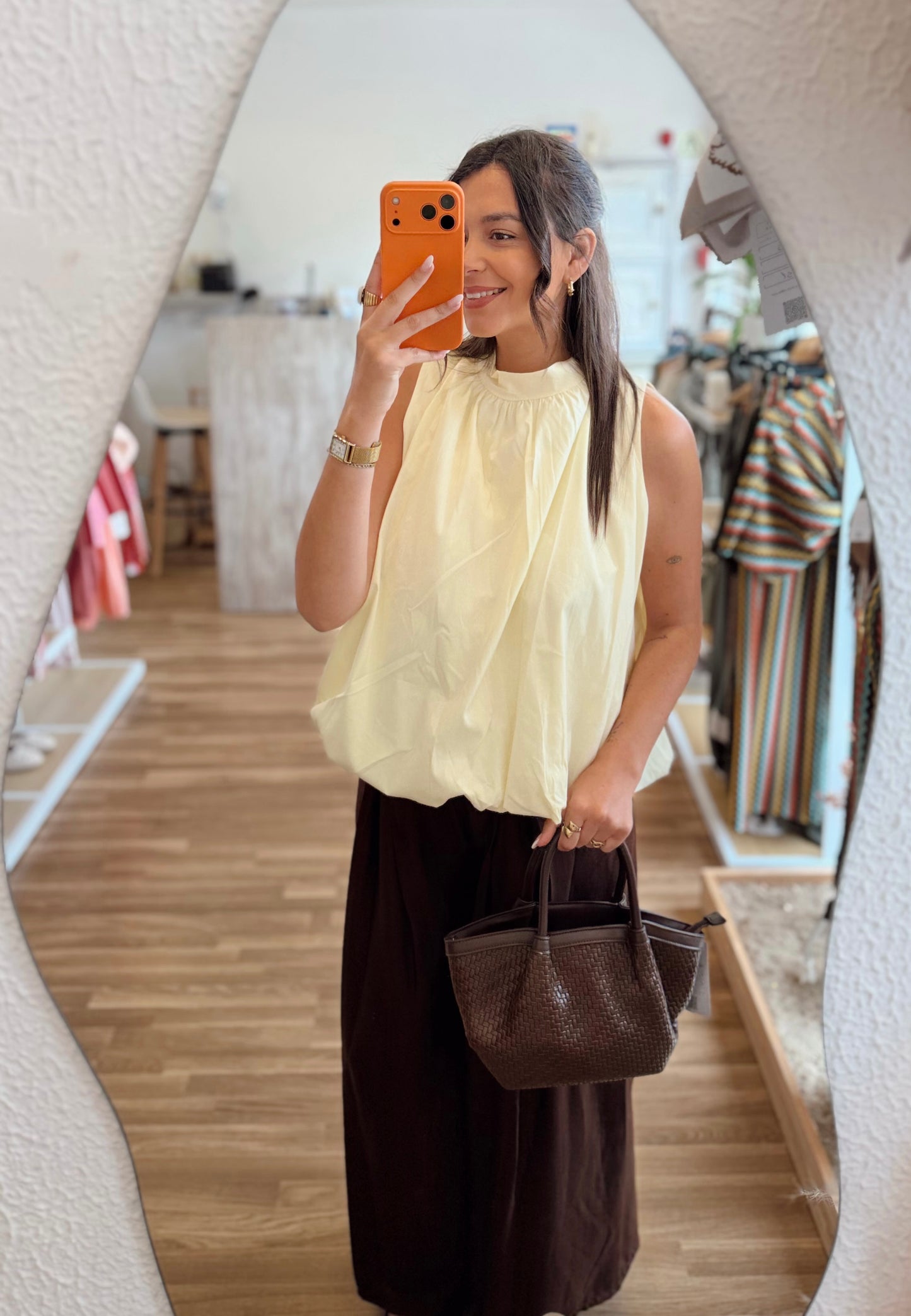 Top Halter em Popelina com Costas Abertas