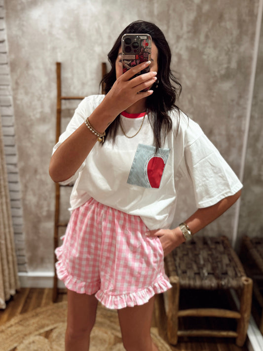 T-shirt c/estampagem no bolso