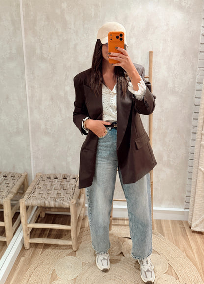 Blazer Oversized Lumina - Castanho