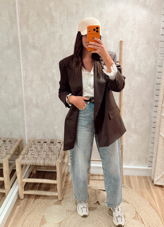Blazer Oversized Lumina - Castanho