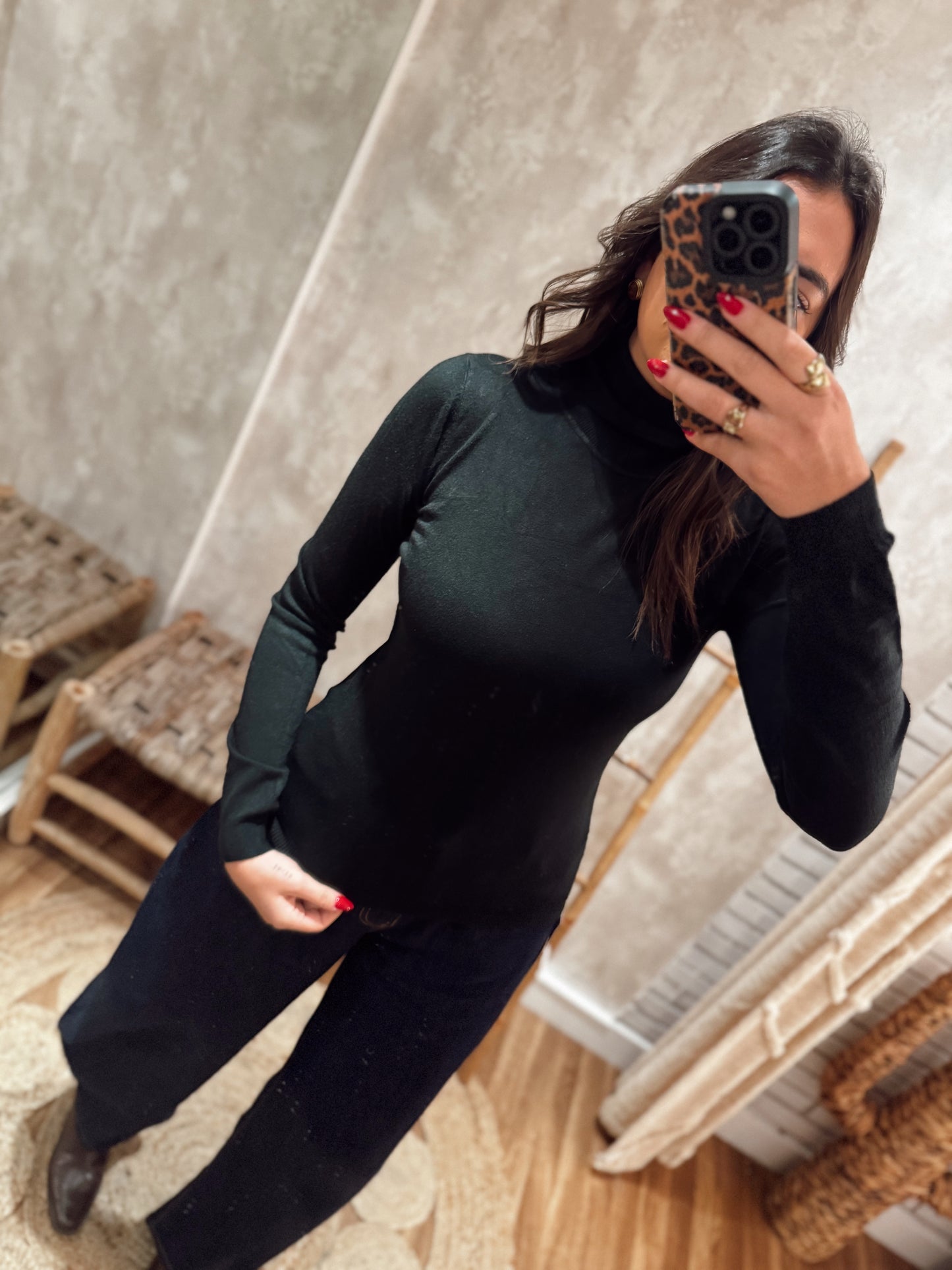 Camisola de malha c/gola