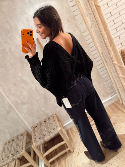 Jeans de ganga escuro c/brilhos