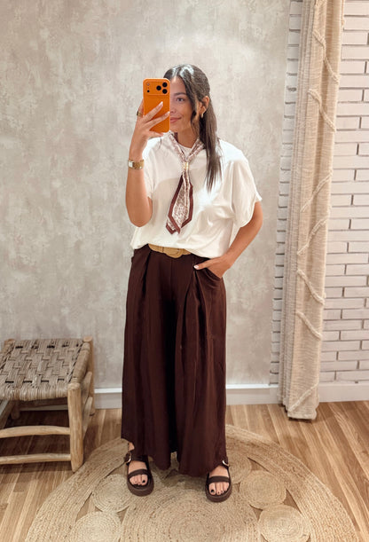 Pantalonas Fluídas com Cinto
