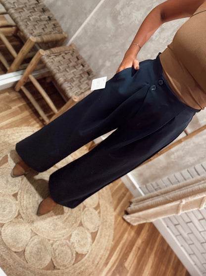 Pantalones fluidos de cintura alta