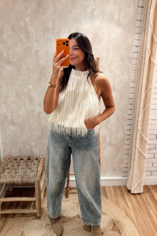 Top Halter com Franjas- Lumina