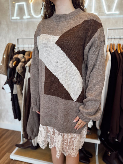 Camisola/vestido c/renda na parte inferior