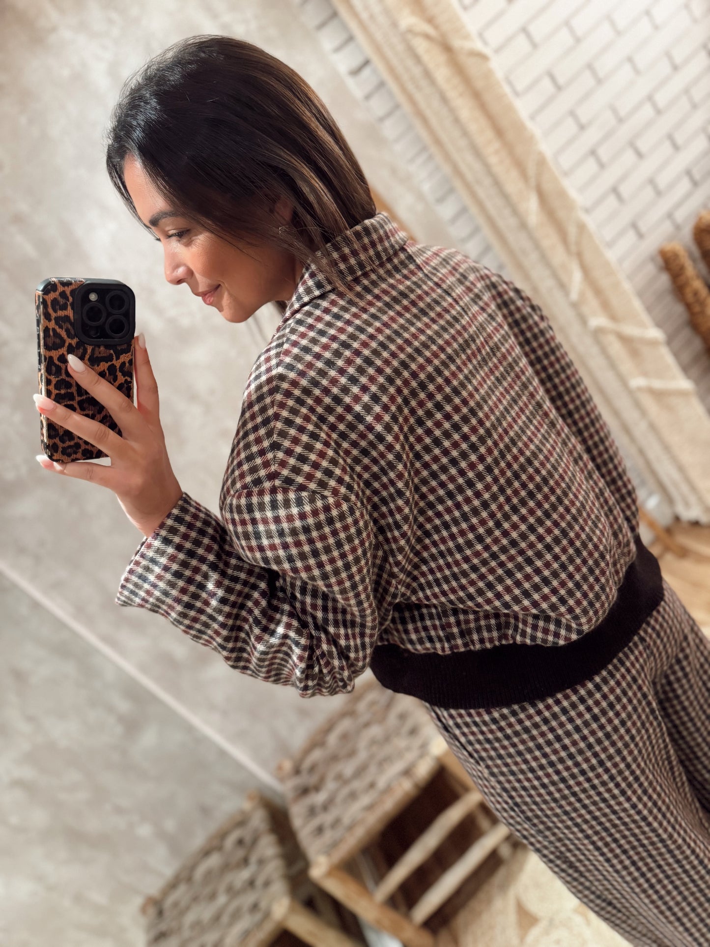 Bomber Lumina em padrão xadrez pequeno