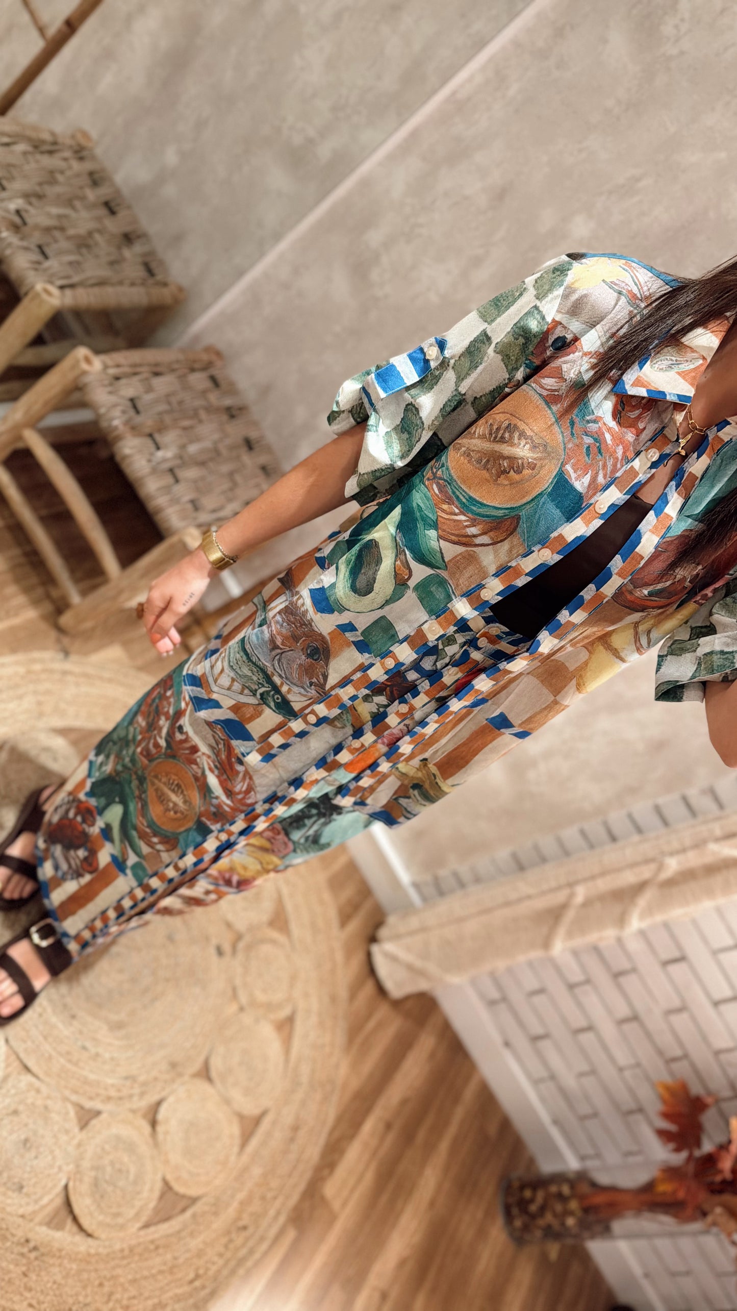 Conjunto Camisa Oversized & Saia Midi - Mochy
