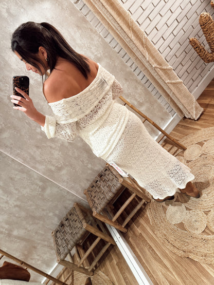 Conjunto boho chic - Blusa y falda bordadas