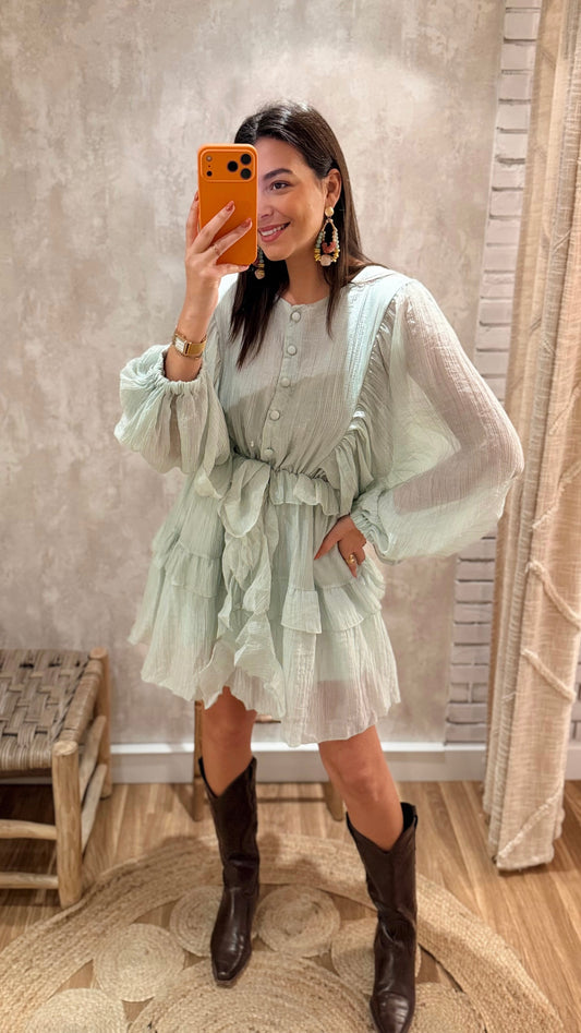 Vestido Romântico Fluido