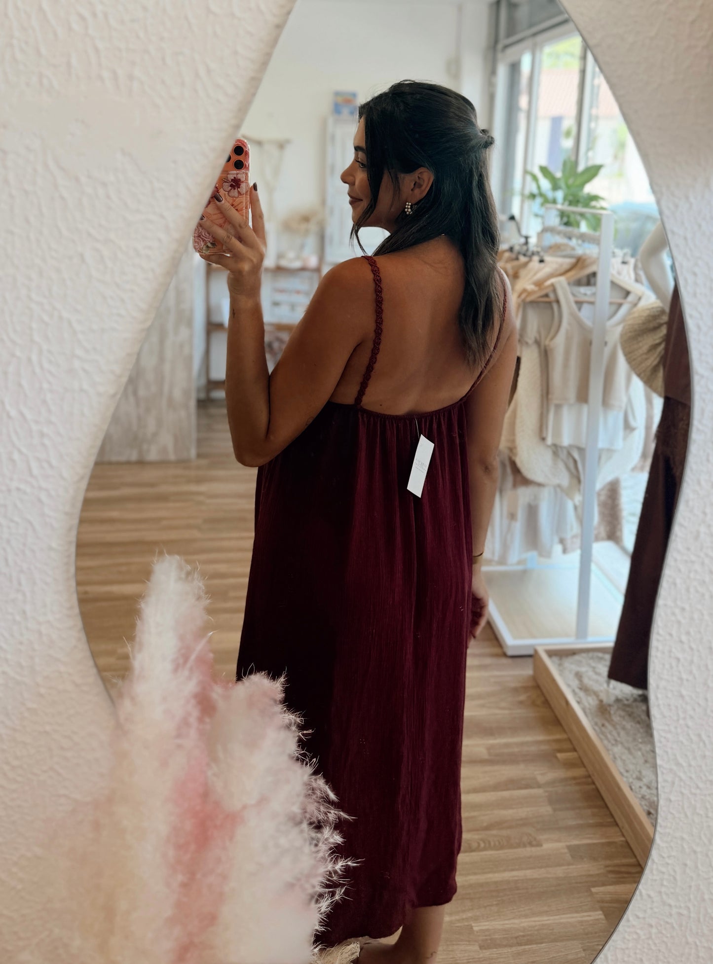 Vestido Midi com Croché