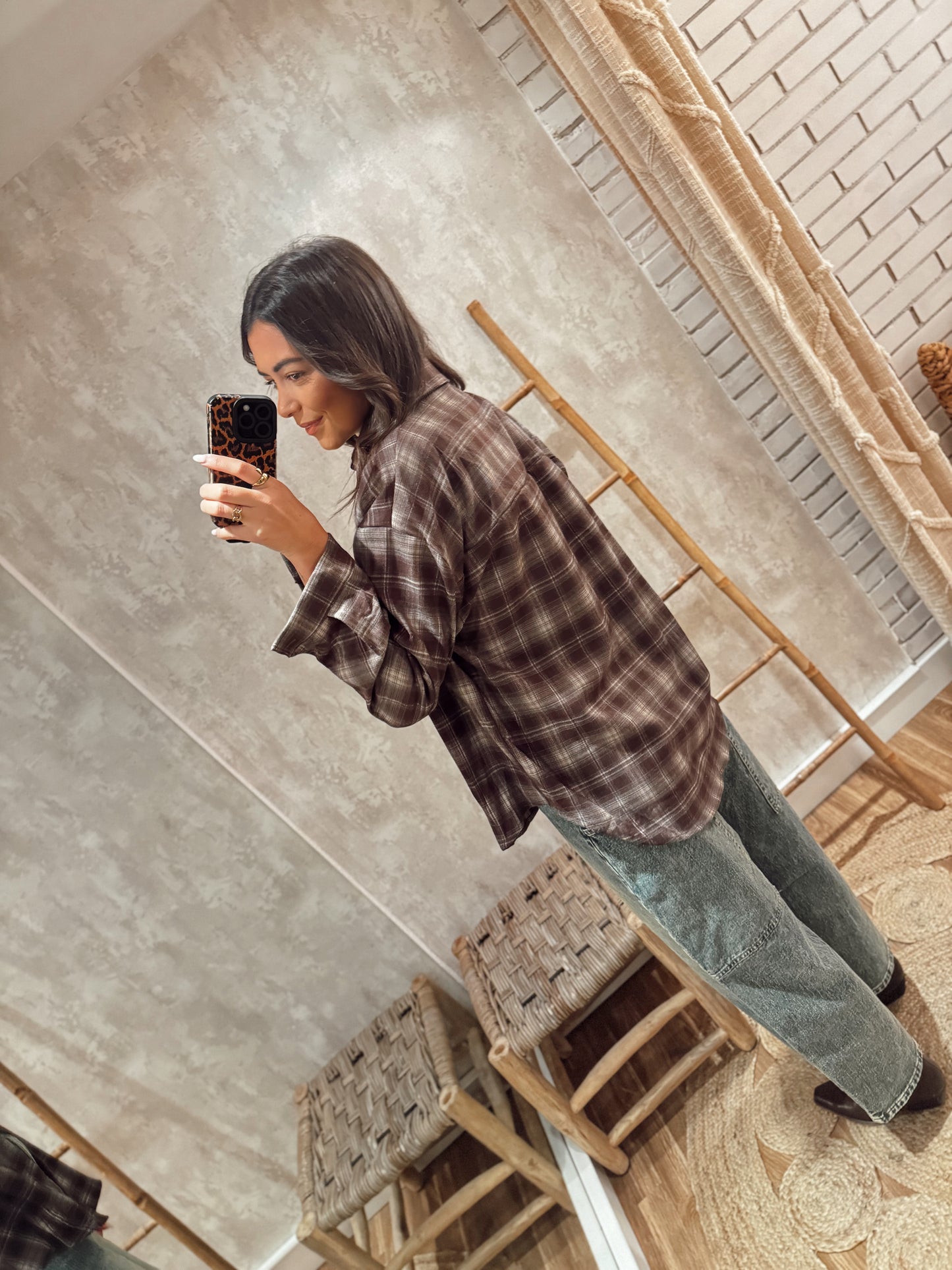 Camisa em flanela xadrez