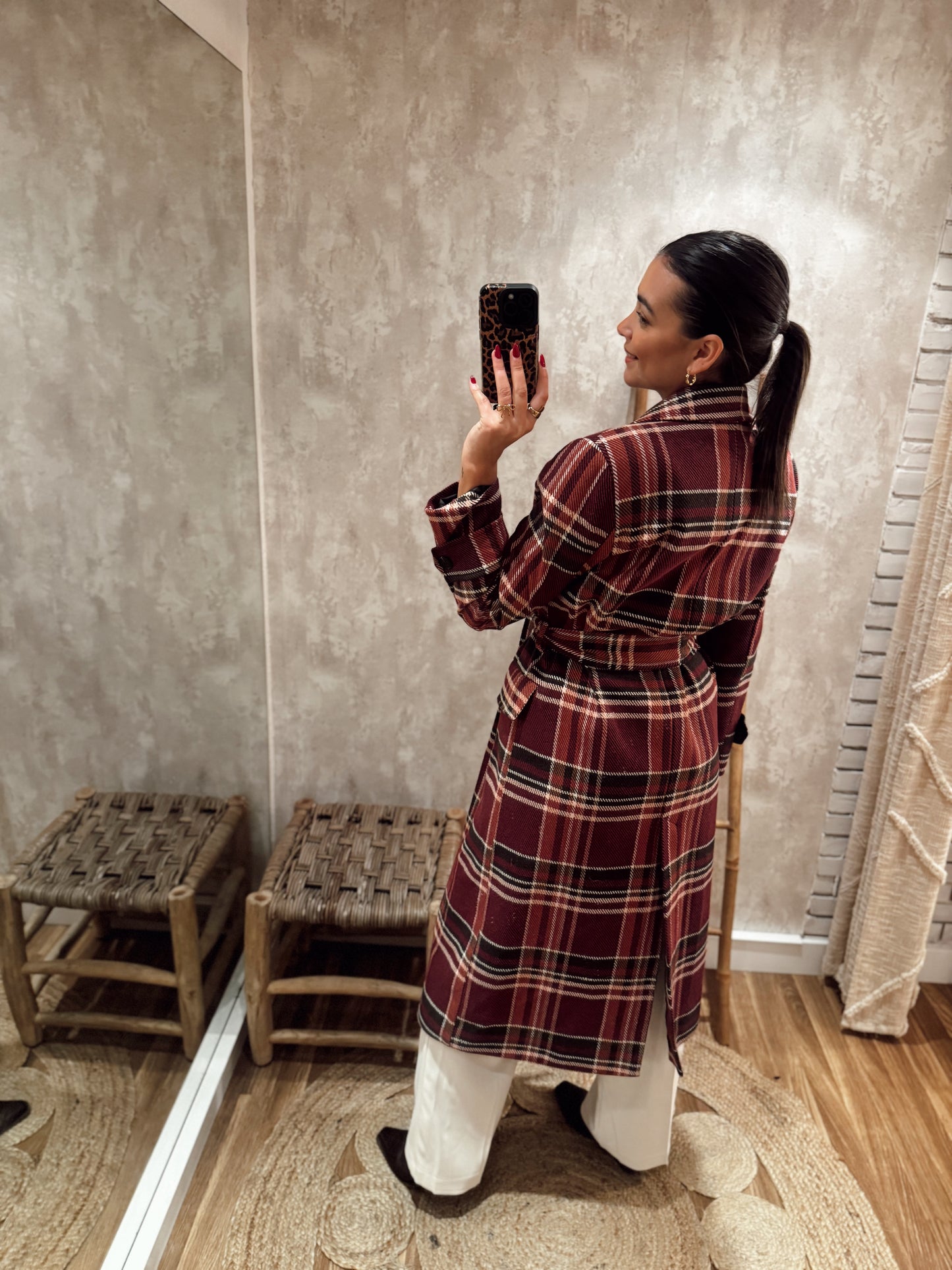 Sobretudo Lumina em padrão xadrez