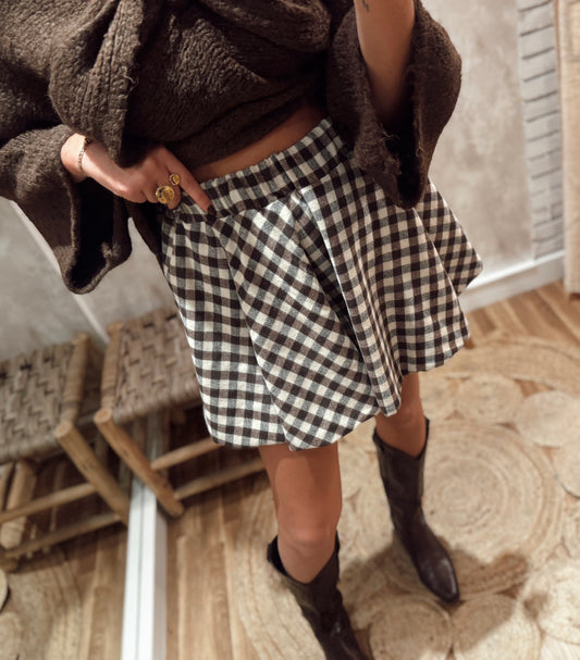 Saia com padrão vichy