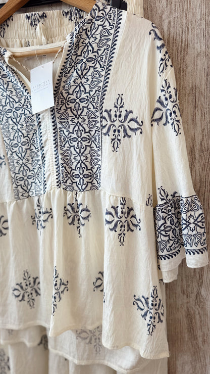 Conjunto Boho Chic Blusa & Calça
