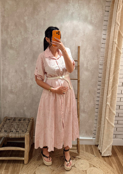 Vestido Midi Bordado Inglês