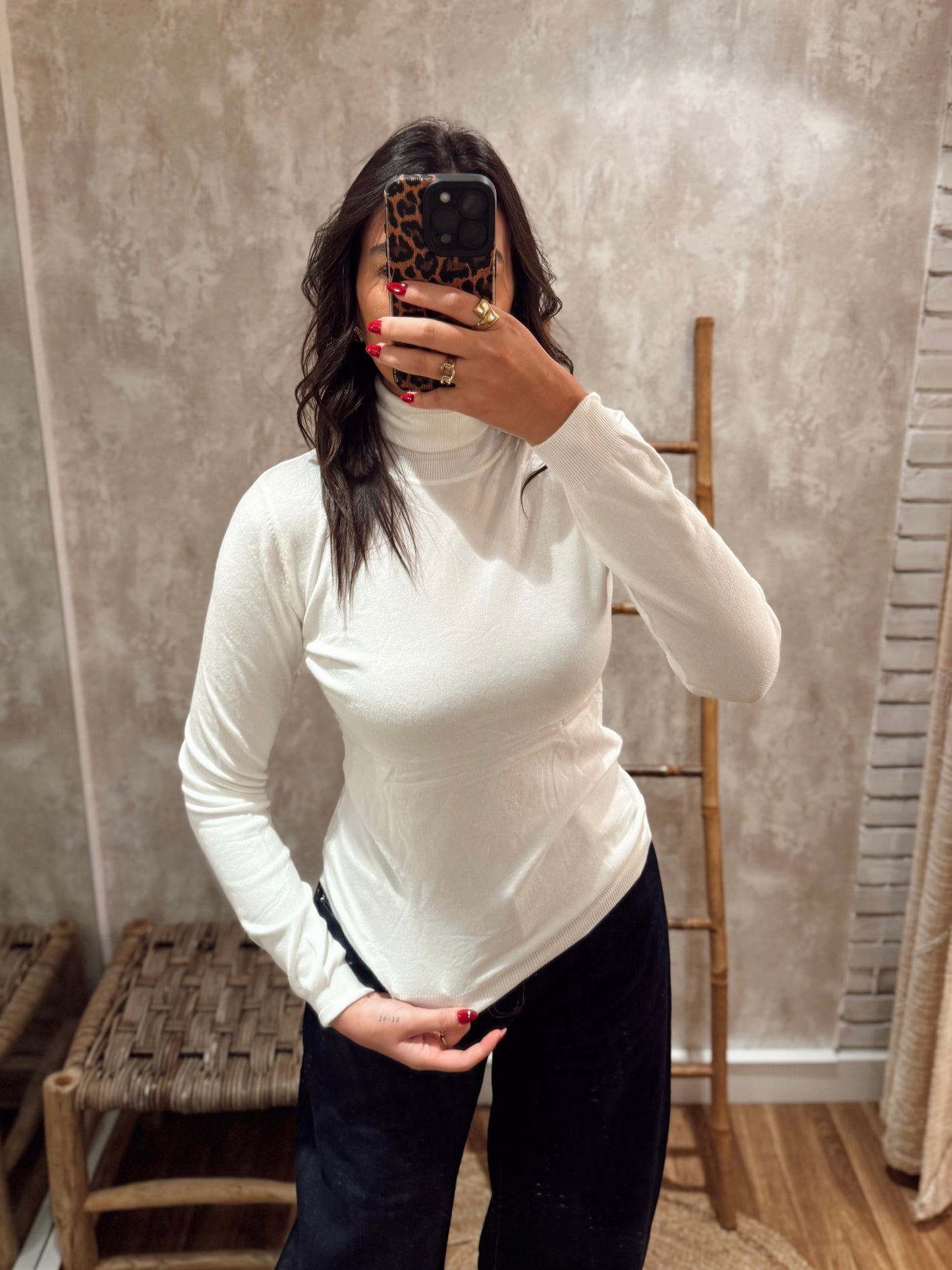 Camisola de malha c/gola