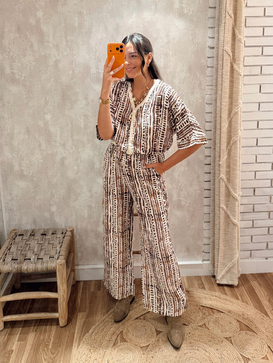 Conjunto Pantalona & Casaco Fluido
