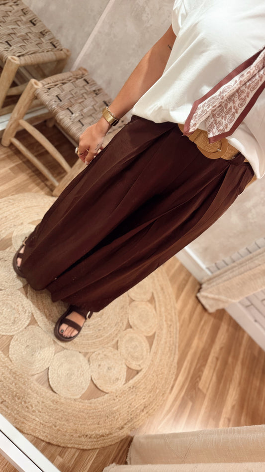Pantalonas Fluídas com Cinto