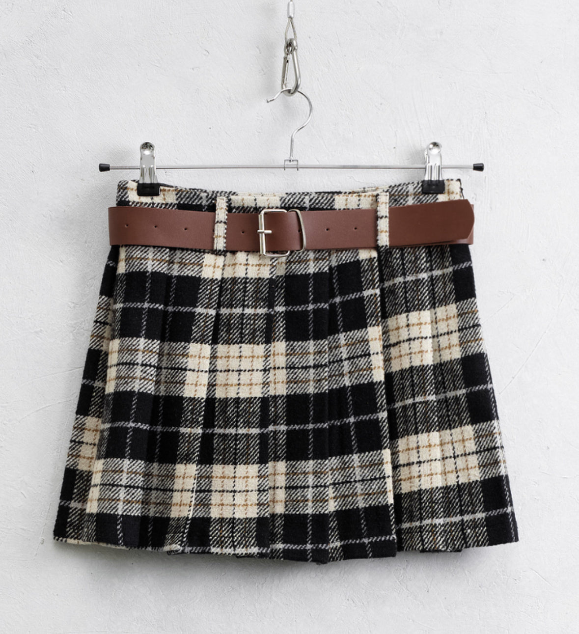 Saia Lumina c/cinto e padrão xadrez