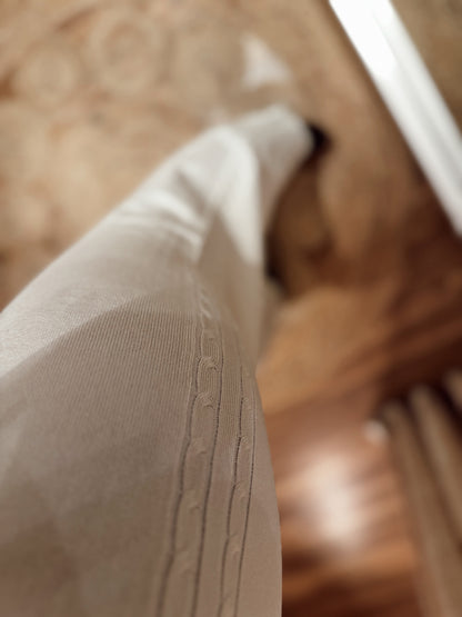 Conjunto de malha com cardigan e calça