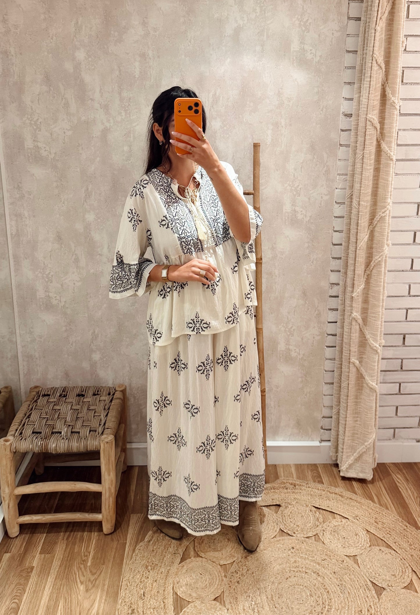 Conjunto Boho Chic Blusa & Calça