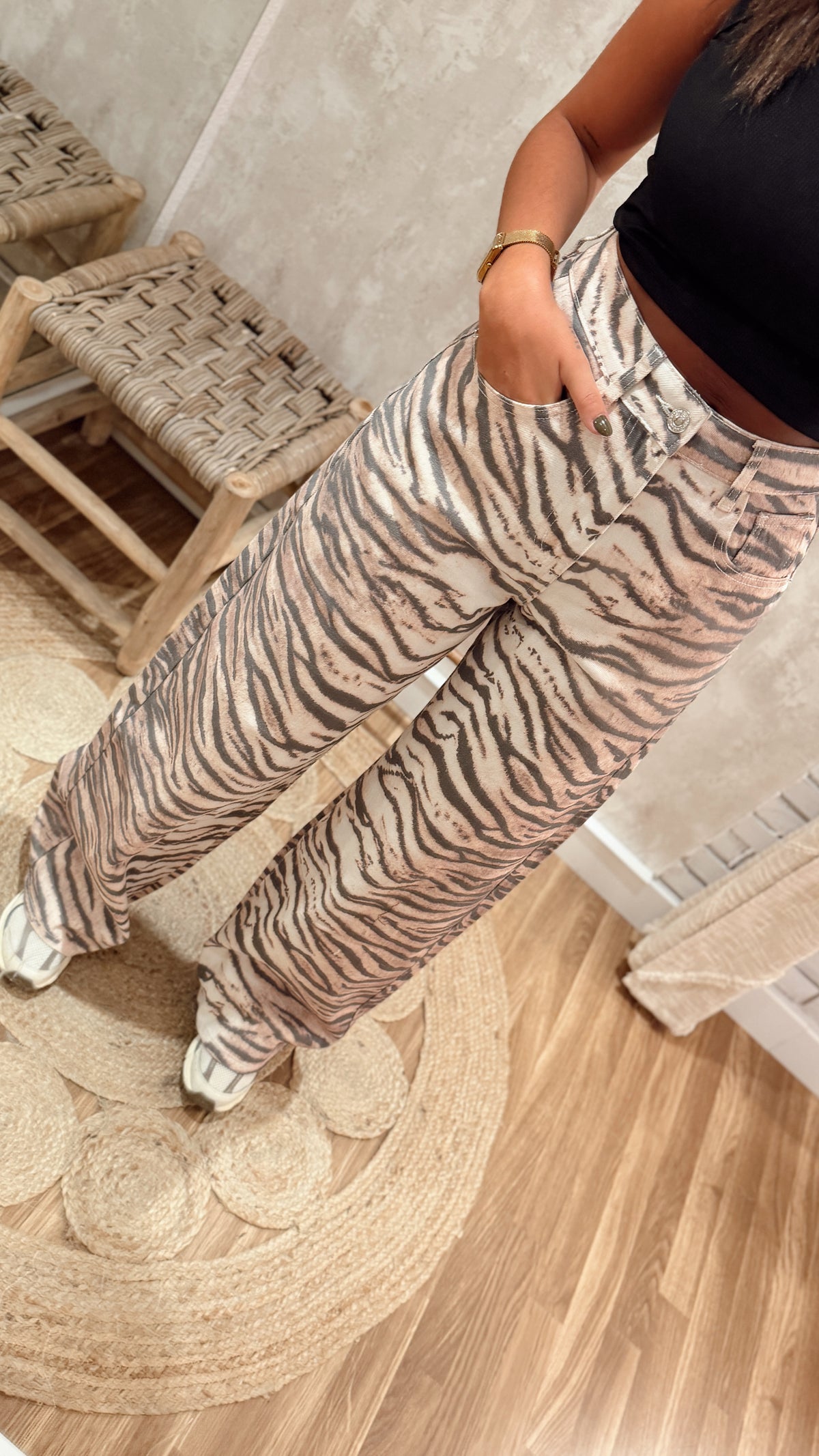 Jeans Wide Leg Zebra