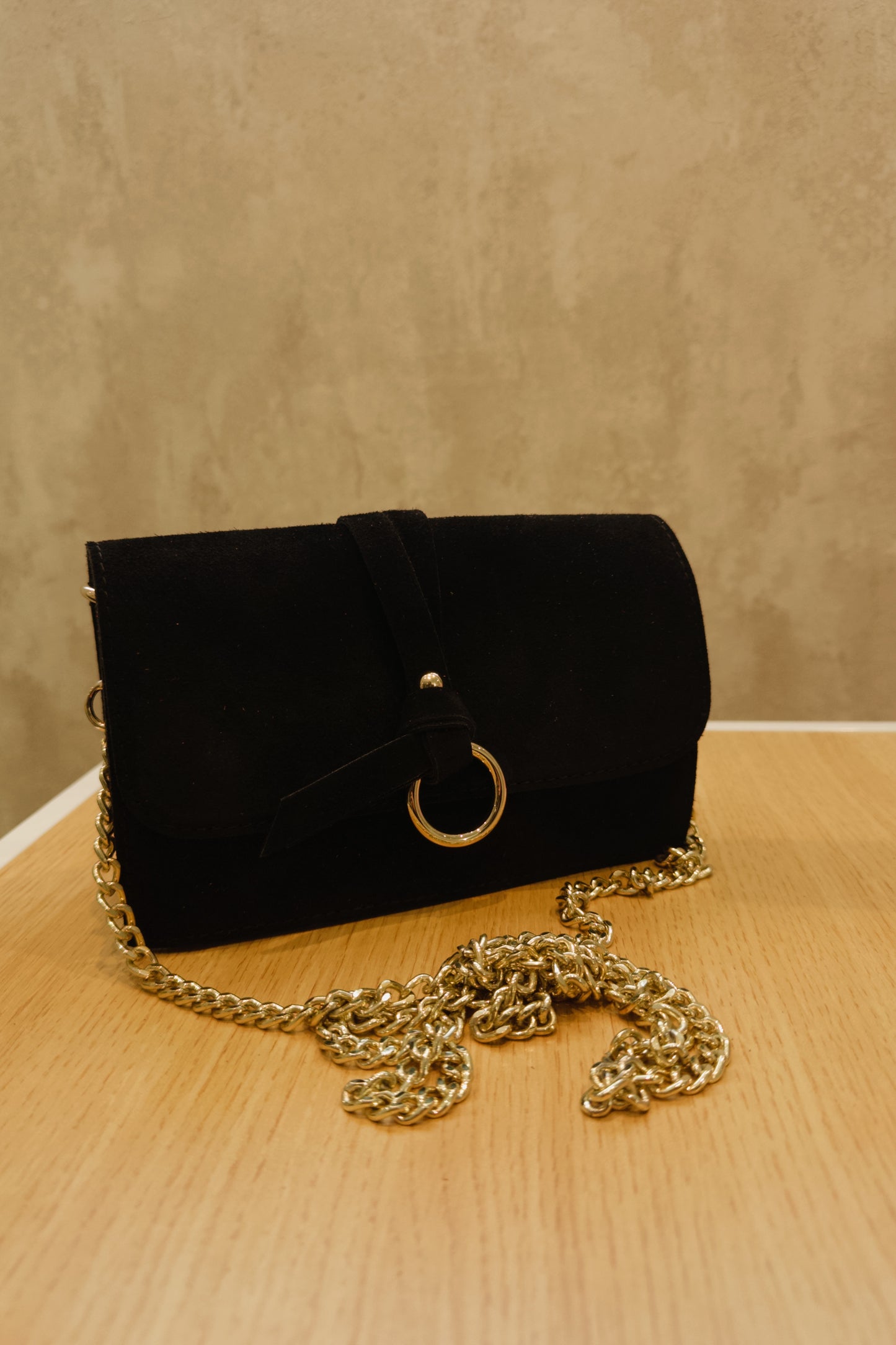 Mini bolso de ante