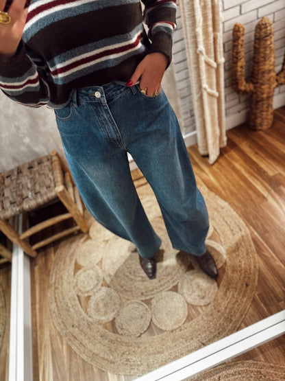 Jeans modelo ballon em ganga - Mochy