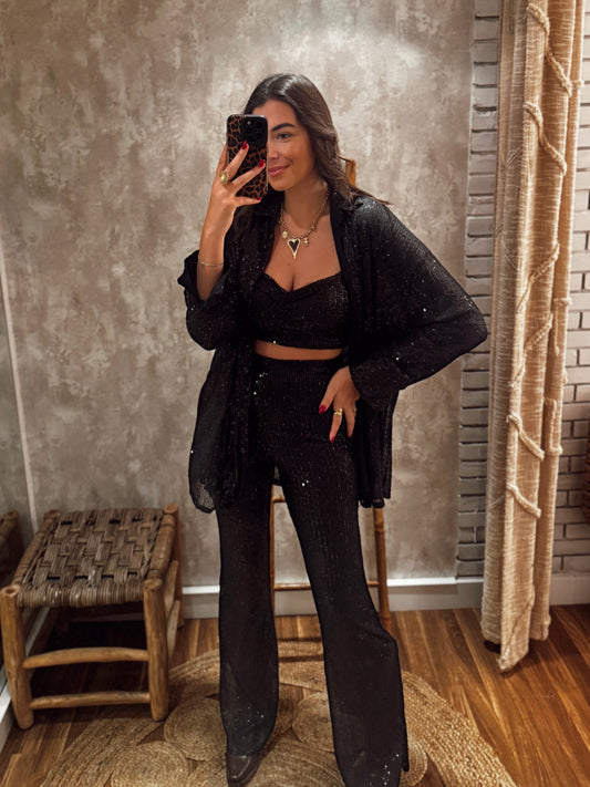 Conjunto completo em lantejoulas