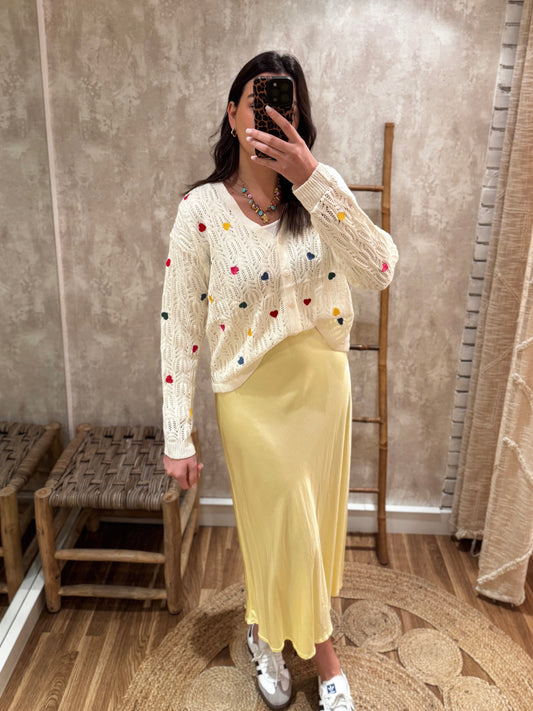 Satin Midi Skirt