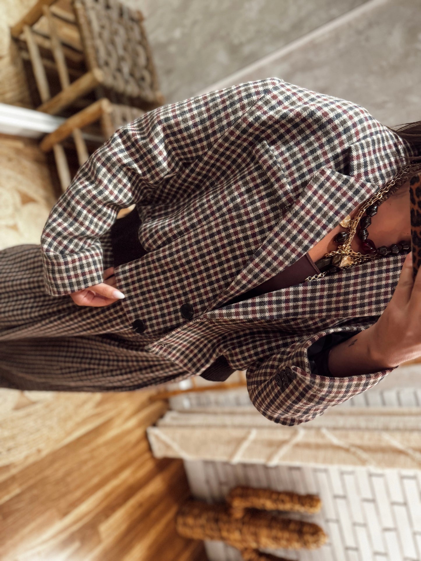 Bomber Lumina em padrão xadrez pequeno