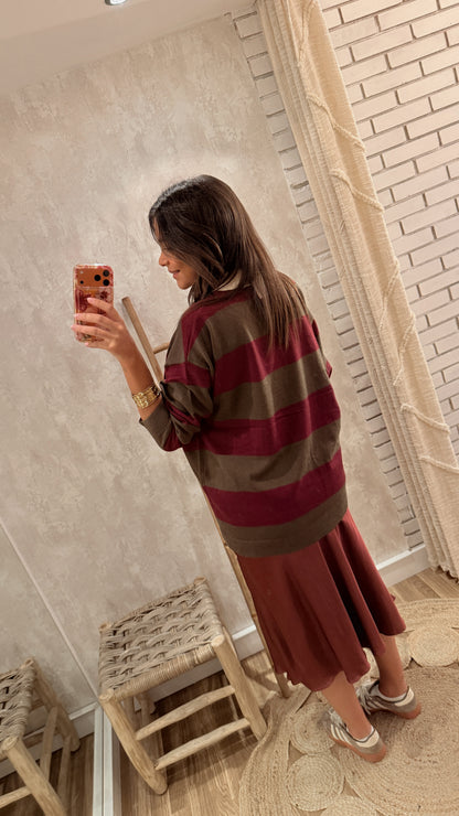 Polo em Malha Oversize – Azeitona & Ameixa