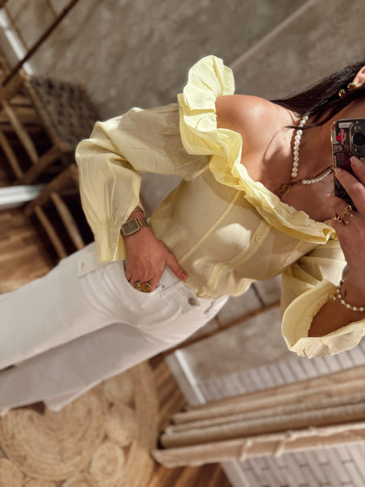 Blusa off shoulder da Mochy