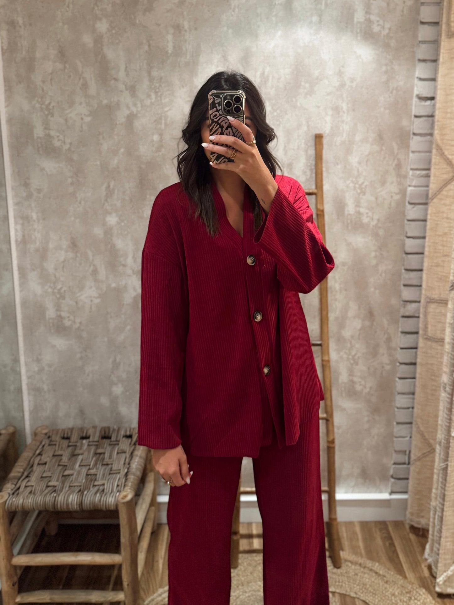 Conjunto de calça e casaco