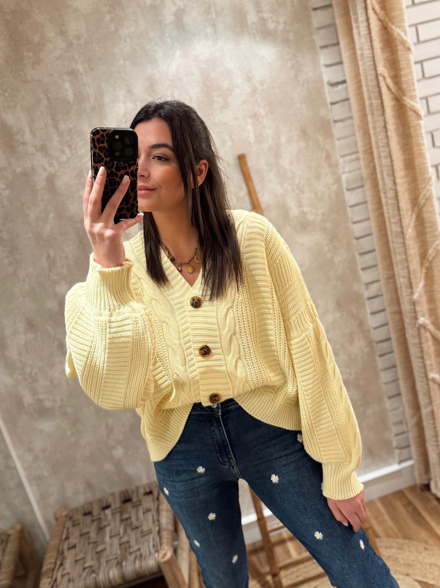 Casaco em malha oversized