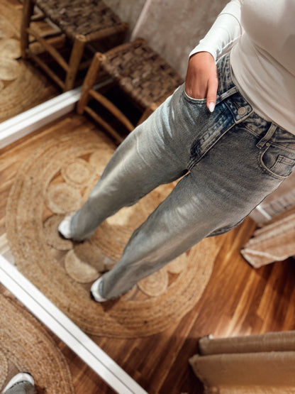 Jeans modelo wide leg