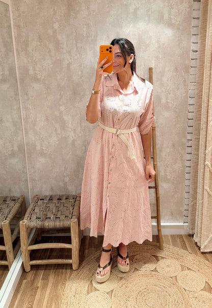 Vestido Midi Bordado Inglês
