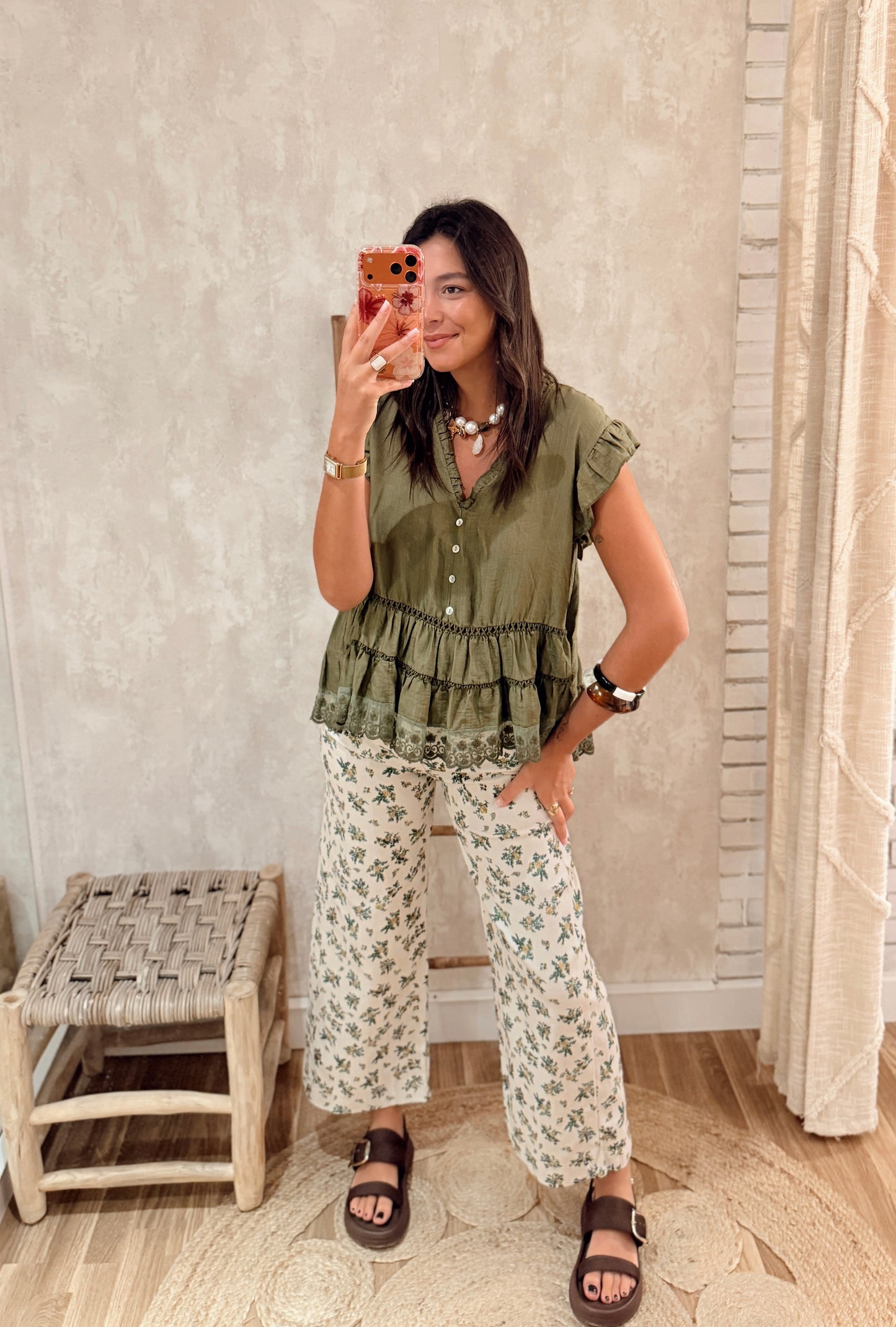 Jeans Floral Vintage
