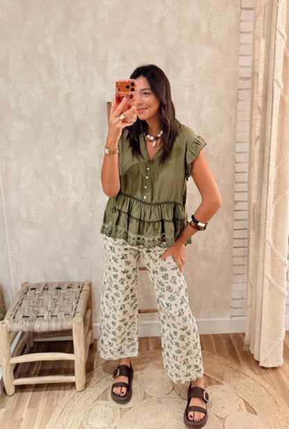 Jeans Floral Vintage