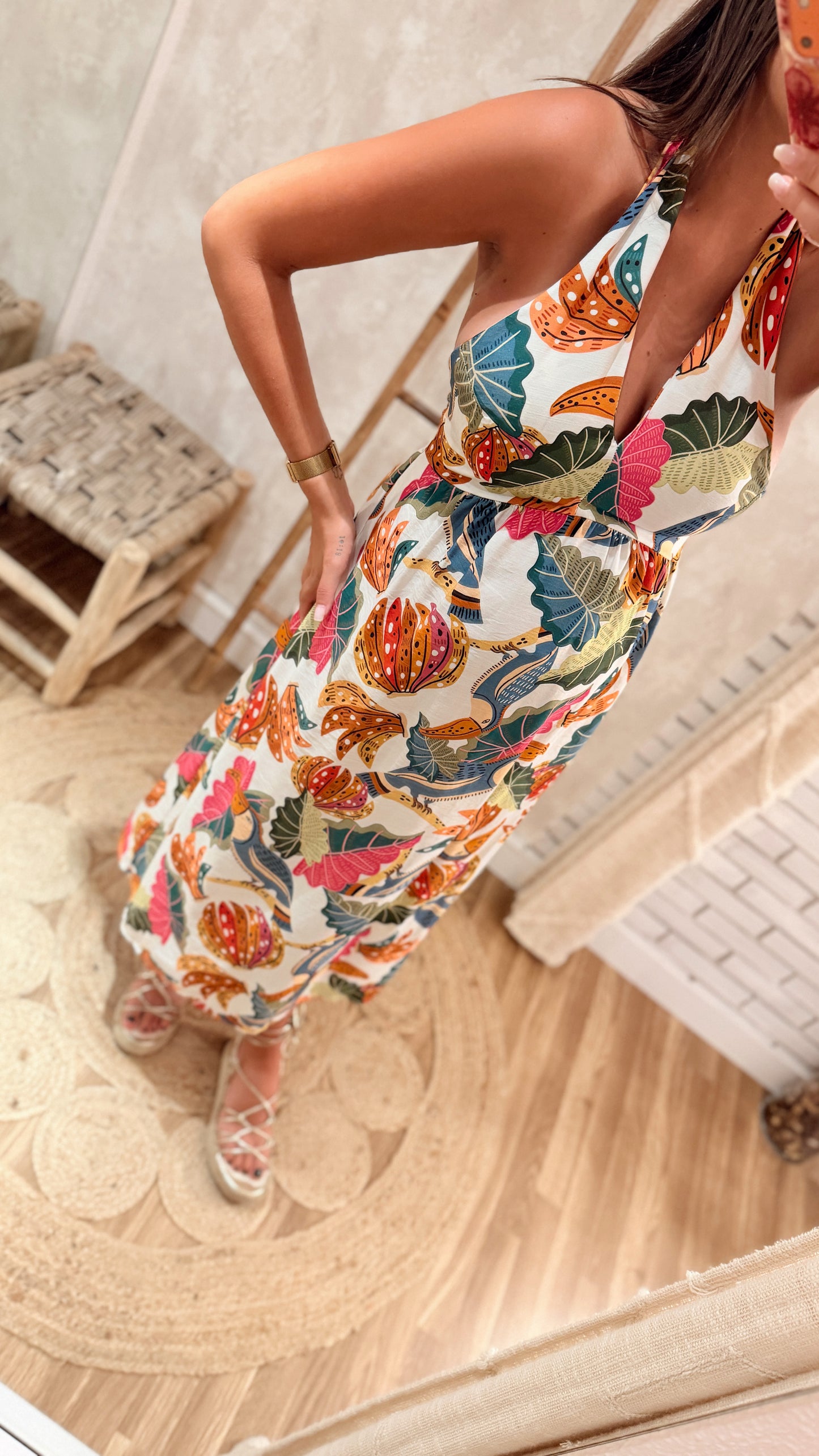 Vestido Tropical Halter