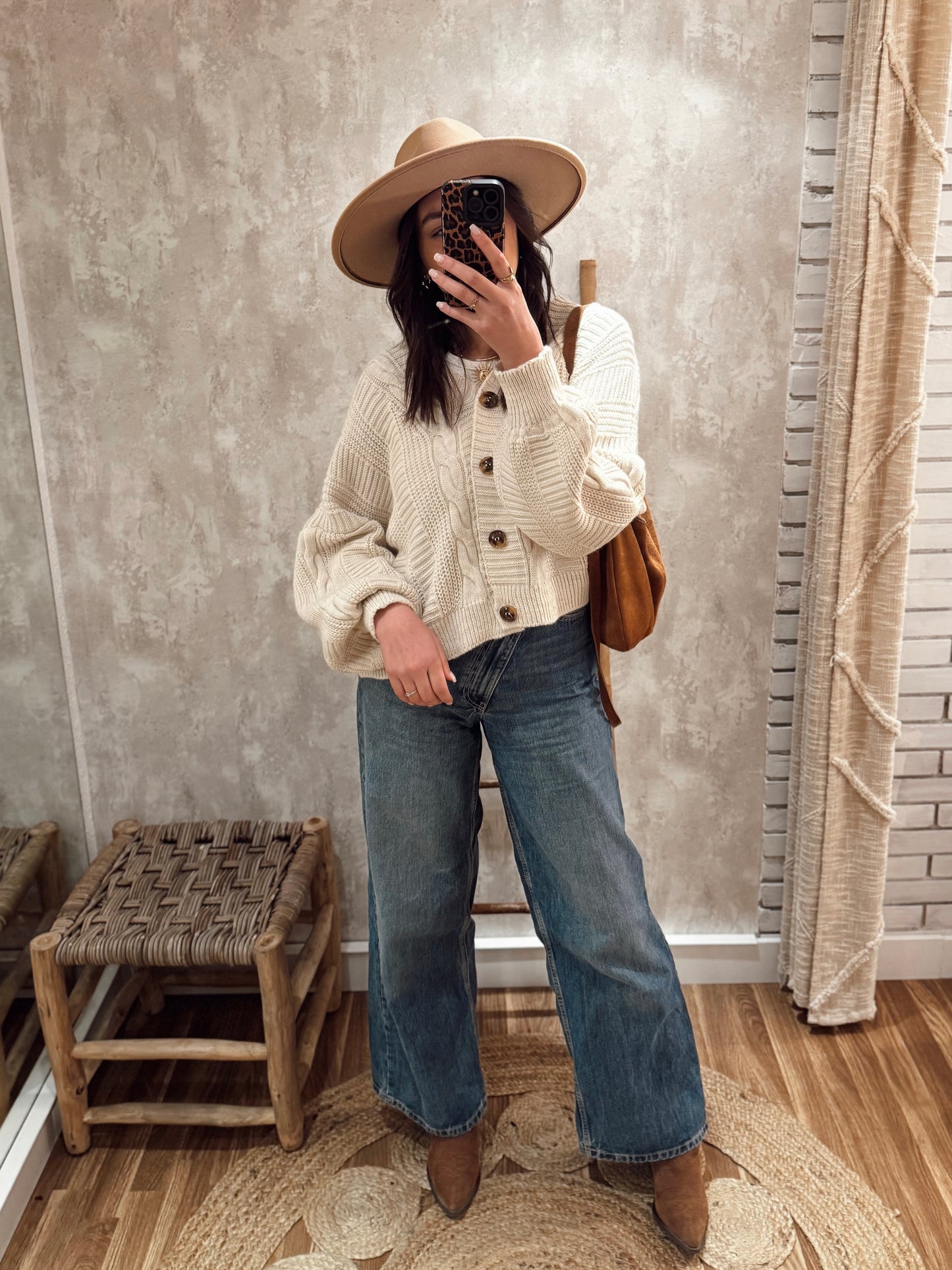 Casaco em malha oversized