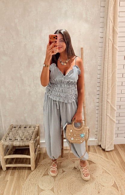 Conjunto Vichy com Calças Balloon