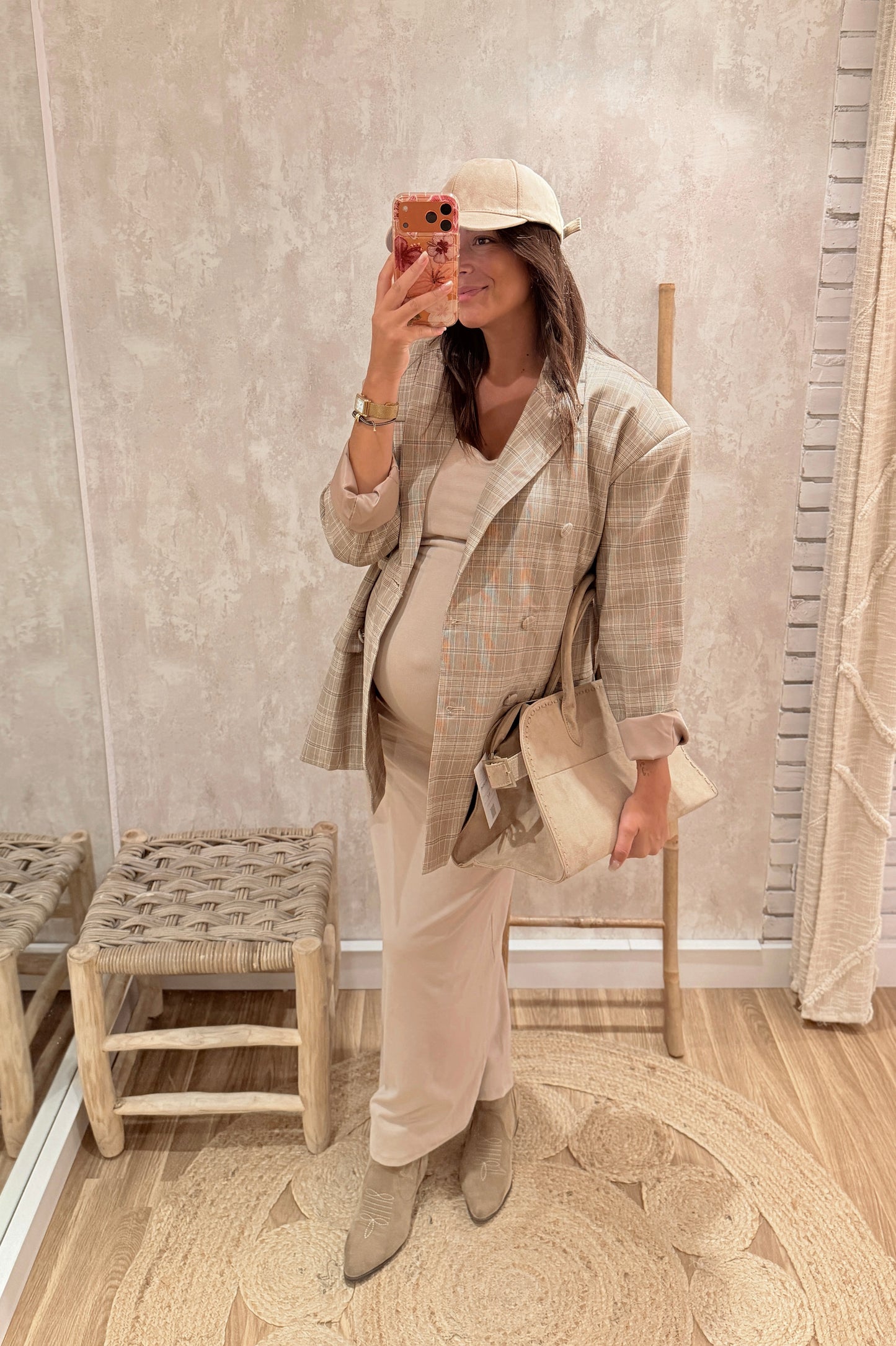 Blazer Oversize Xadrez- Mochy